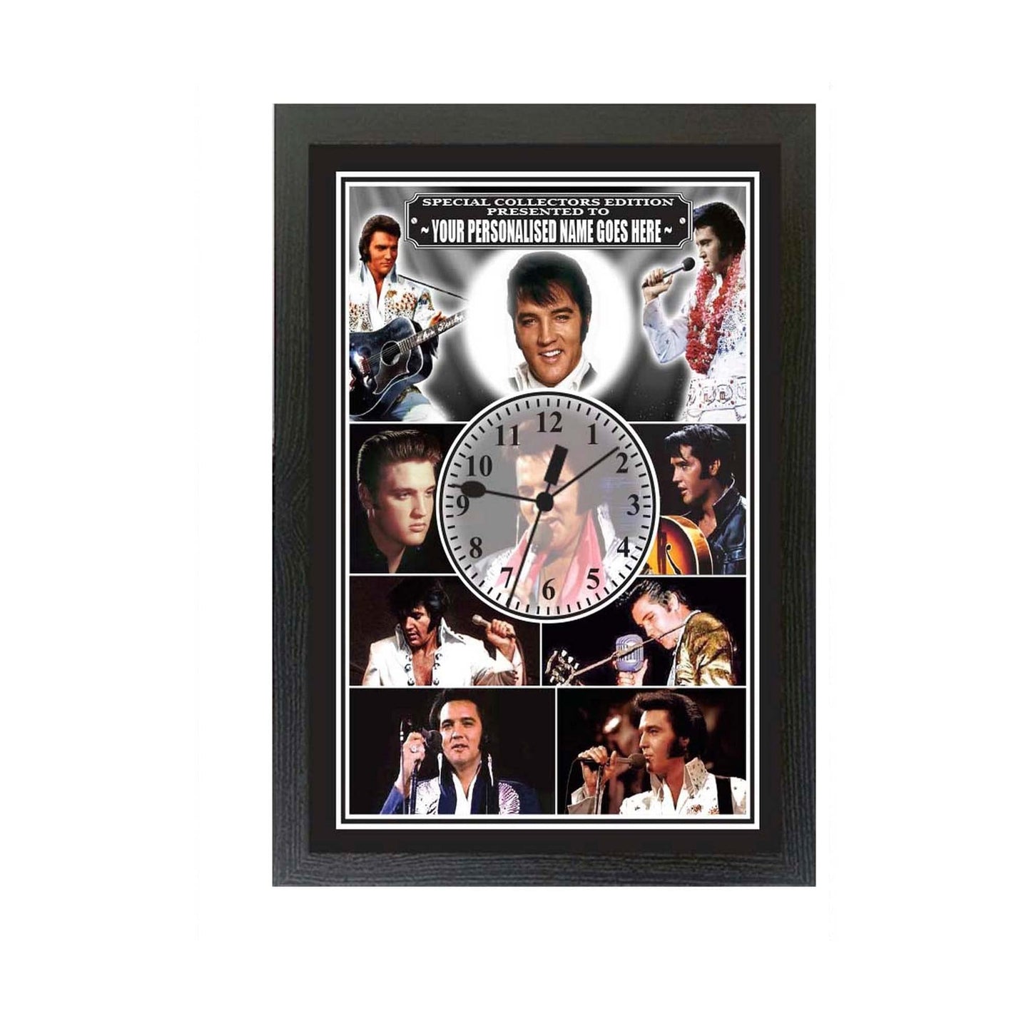 Presley King of Rock n Roll Music Icon Personalised Wall Clock