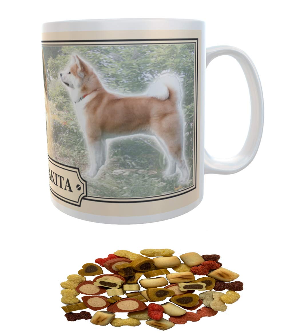 Japanese Akita Dog Breed Gift Mug with Treats
