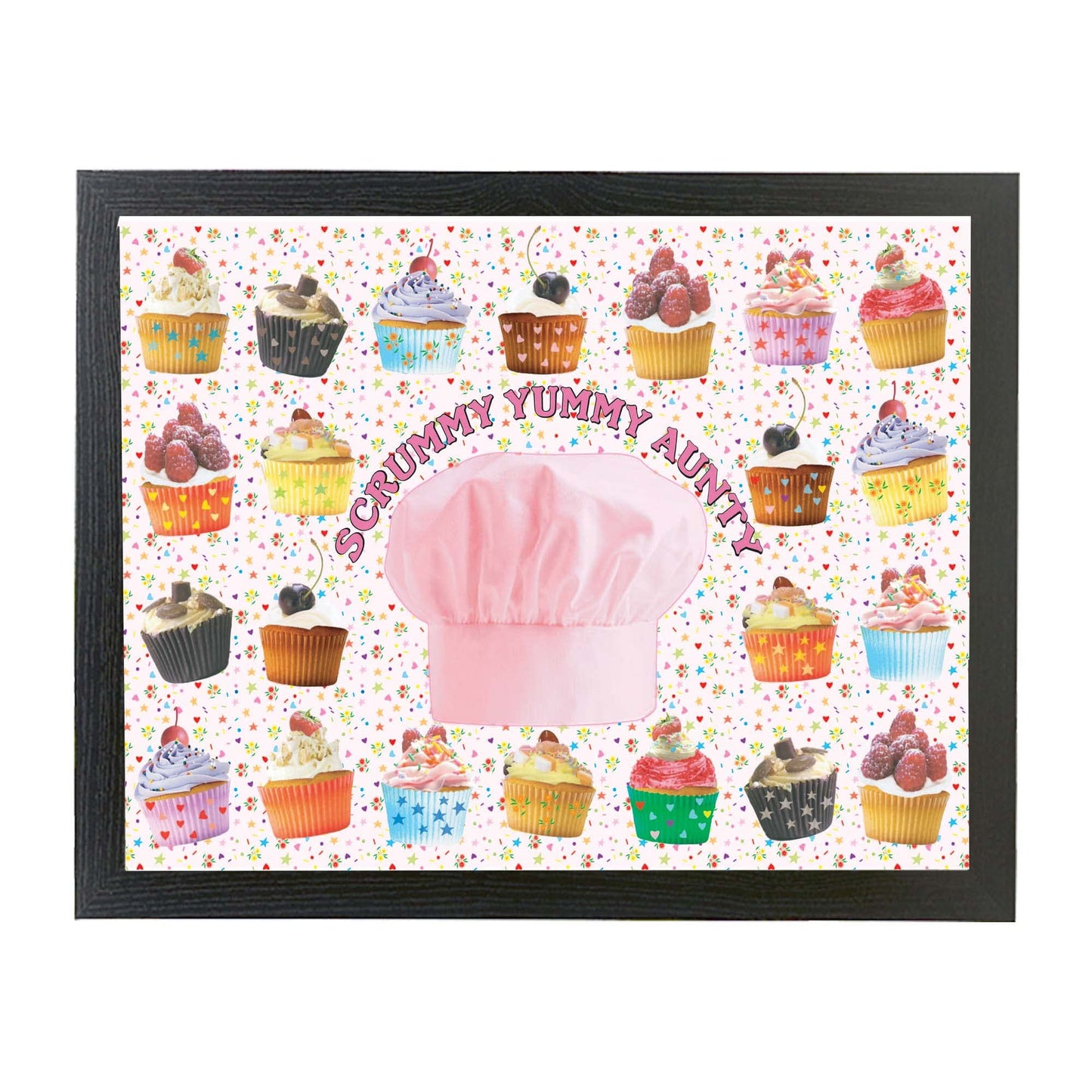 Scrummy Yummy Aunty Cup Cake Lap Tray