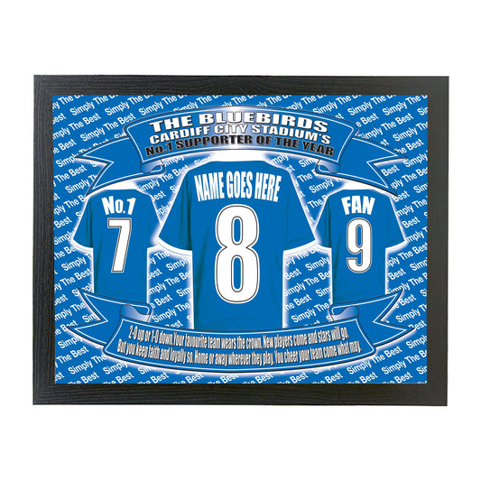 Cardiff Football Shirt Personalised Picture Gift