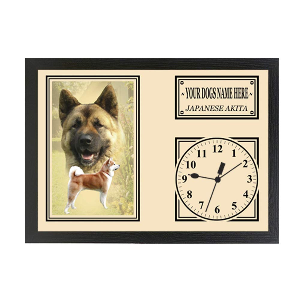 Japanese Akita Personalised Dog Breed Gift Clock
