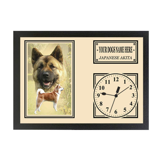 Japanese Akita Personalised Dog Breed Gift Clock