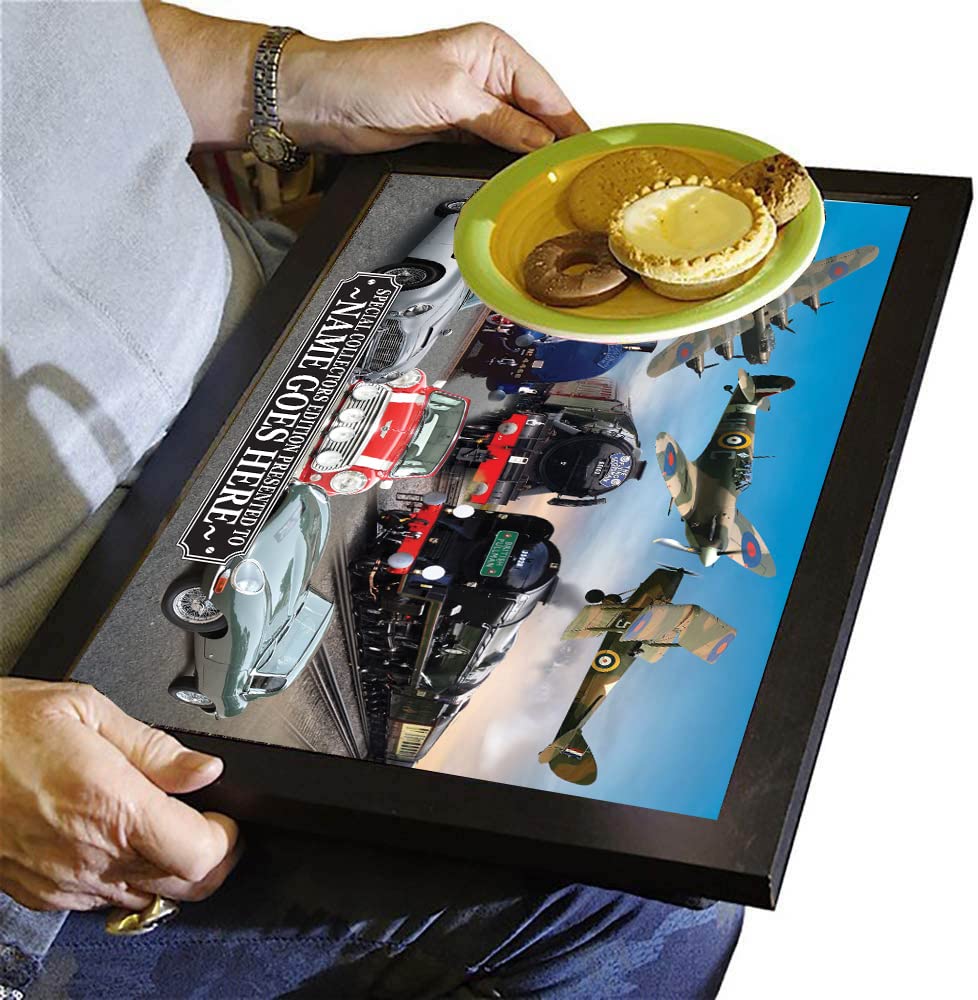 Planes Trains & Automobiles Classic Cars Personalised Lap Tray Gift present