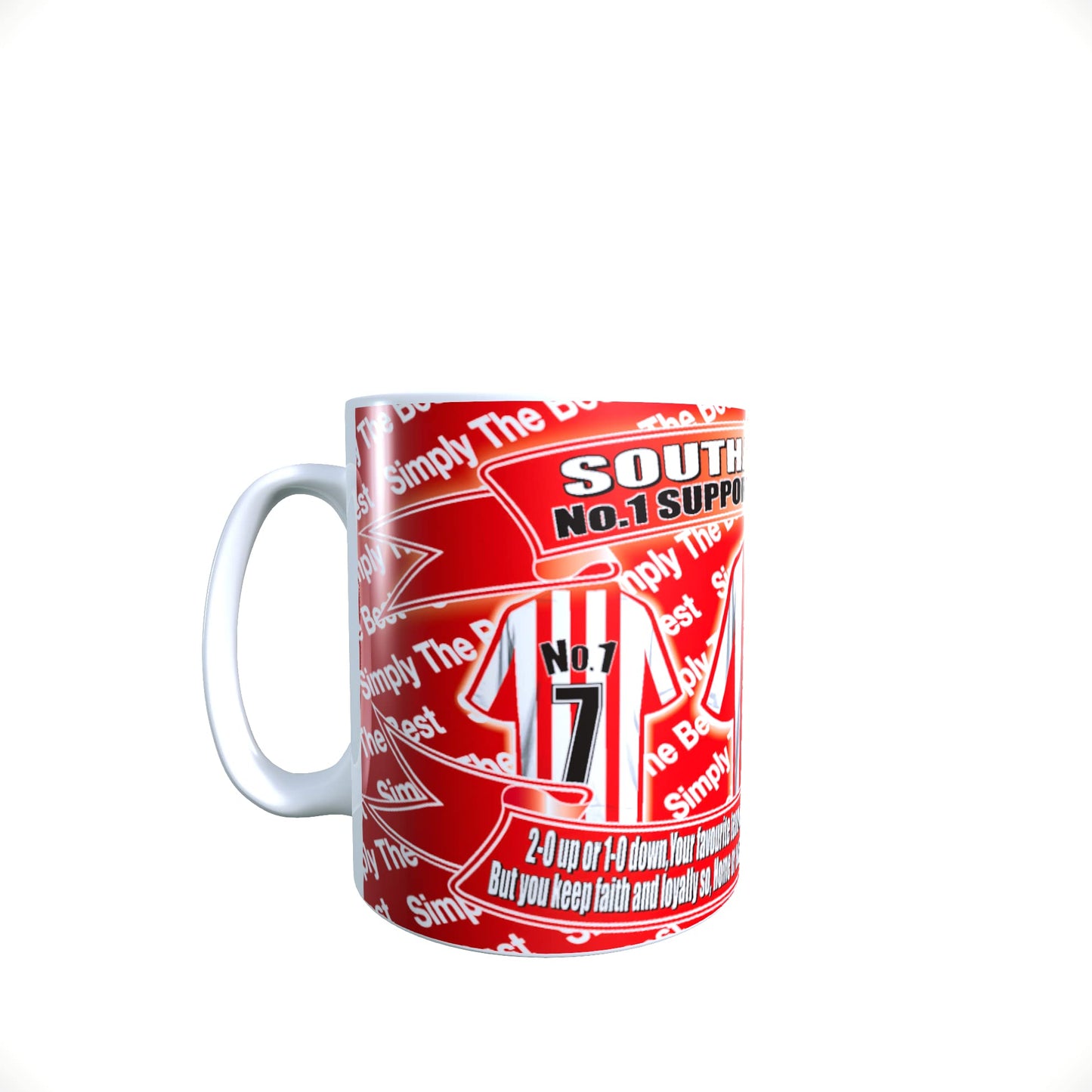 Southampton Football Team Shirt Mug Gift with Chocolate Footballs