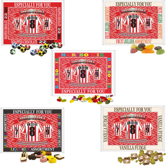 Southampton Football Shirt Personalised Gift Boxed Sweets Variety