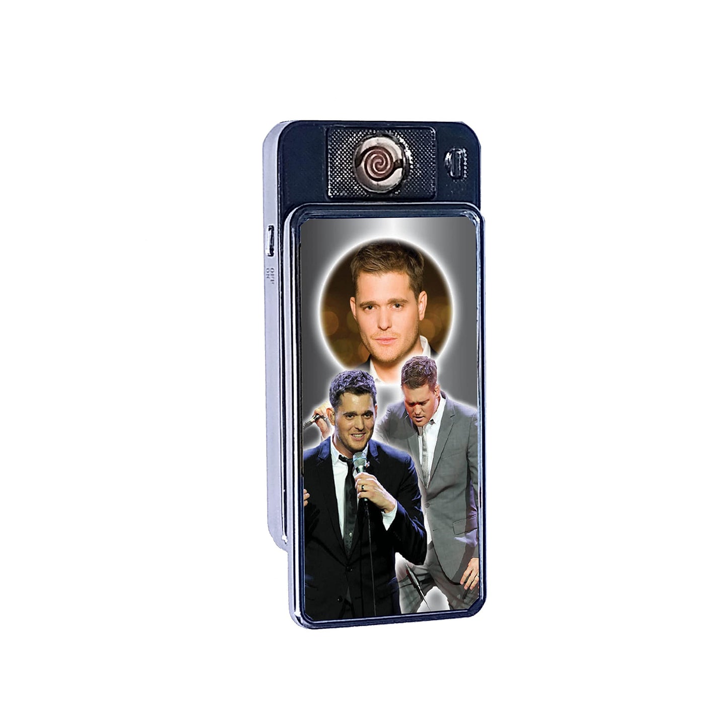 Buble Icon Rechargeable Gift Boxed Silver Metal USB Lighter