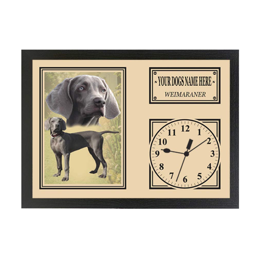 Weimaraner Personalised Dog Breed Gift Clock