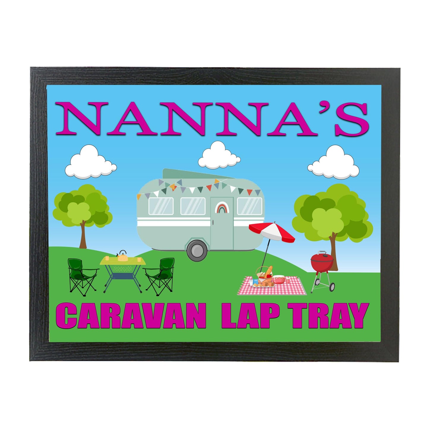 Nanna's Caravan Cushioned Lap Tray Gift Present