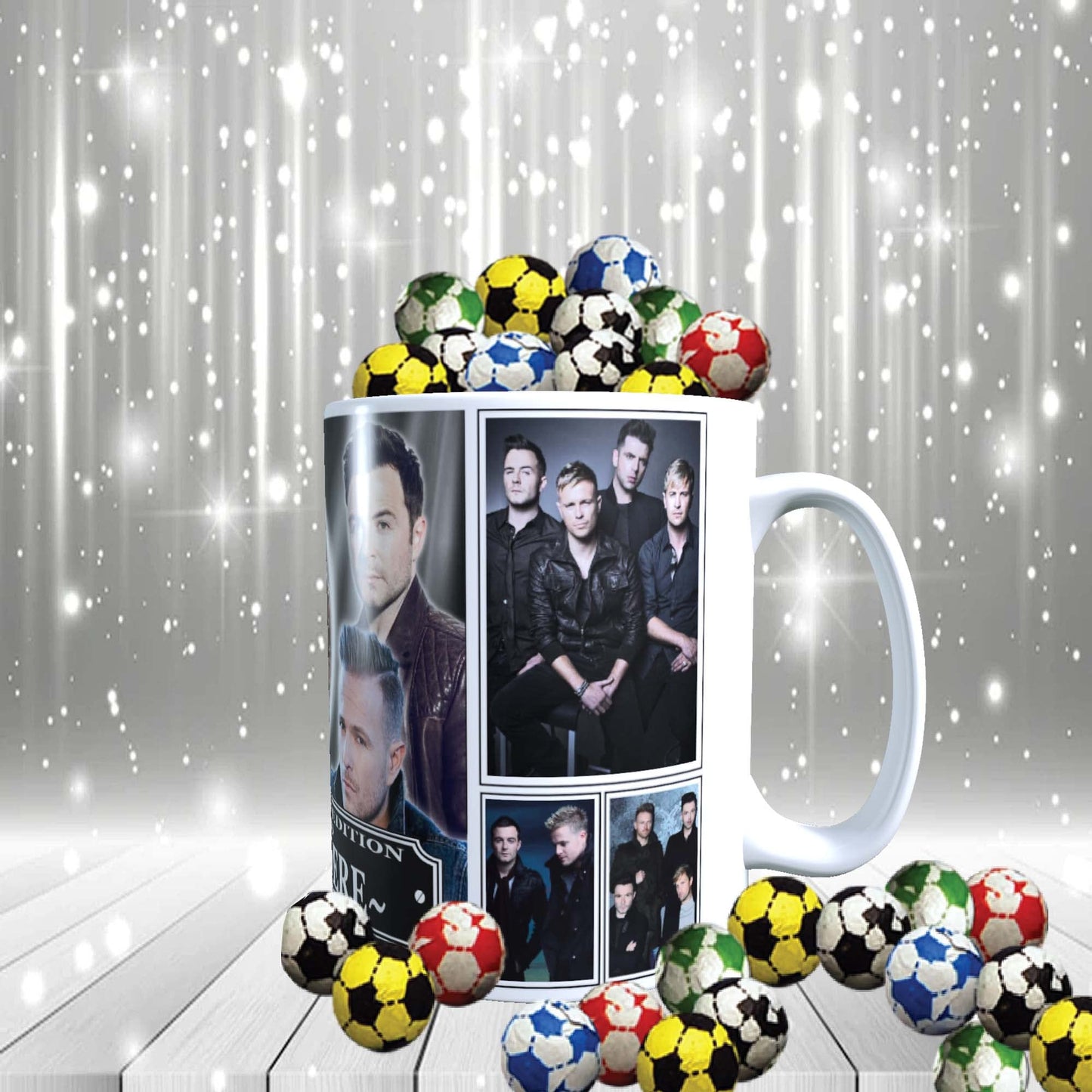 West 'Irish Boy Band' Life Personalised Icon Mug & Choice of Sweets