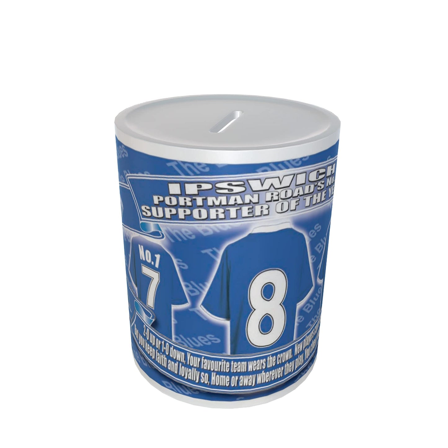 Ipswich Football Shirt Ceramic Money Box Gift