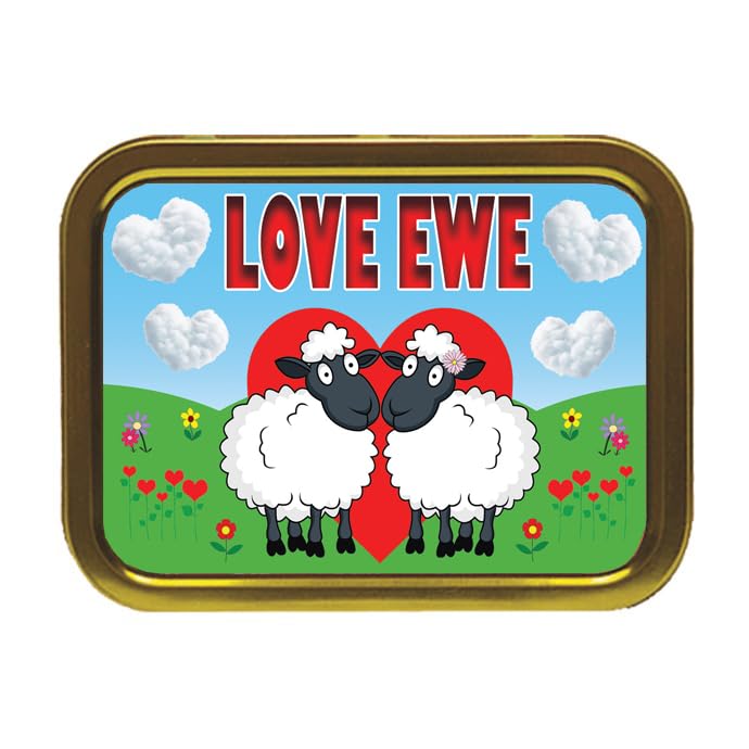 Love Ewe Male and Female Cute Sheep Tobacco Storage Tin & Products