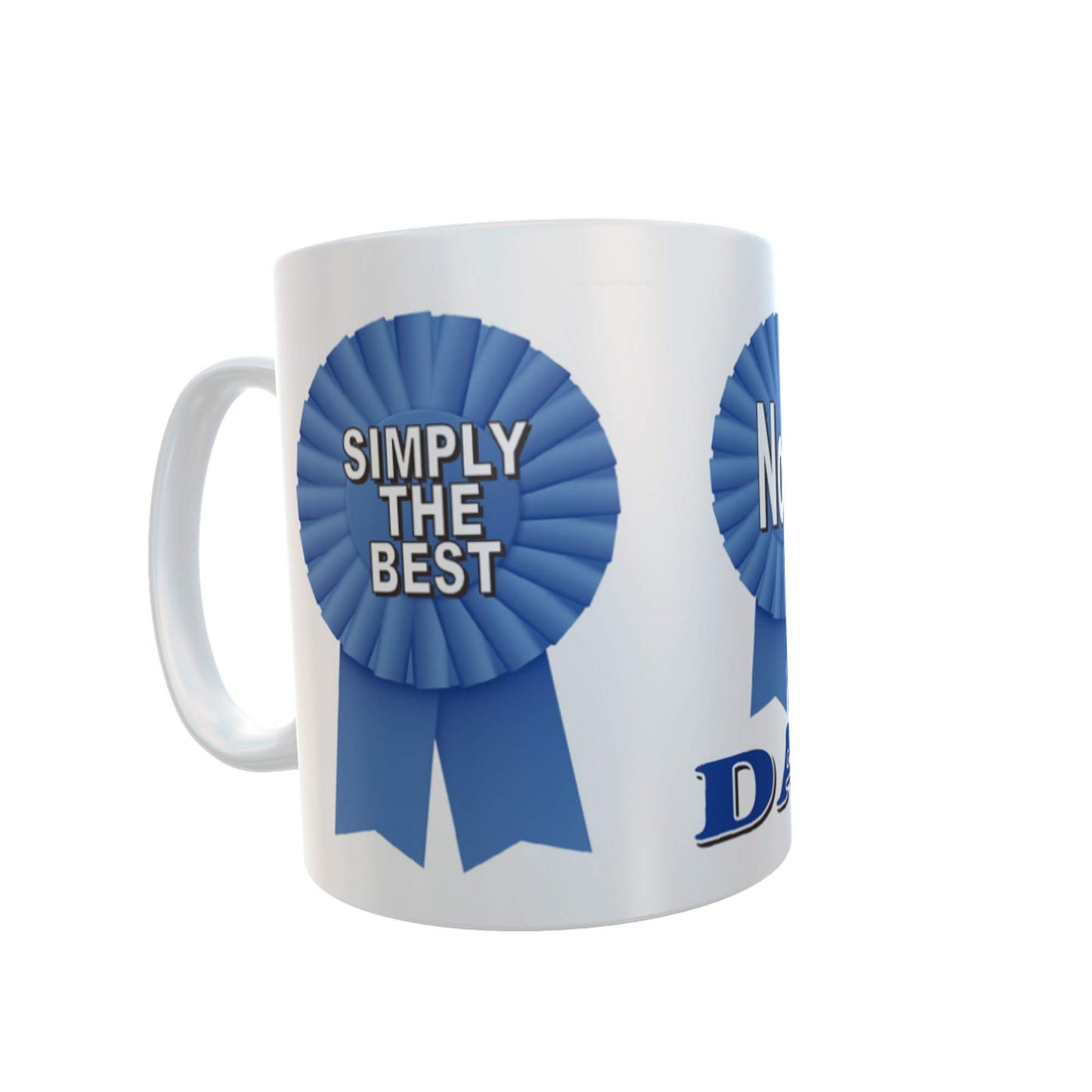 Simply The Best Dad Ceramic Rosette Gift Mug