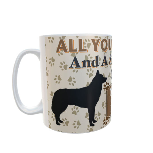 All You Need is Love and a Siberian Husky Dog Personalised Mug Gift