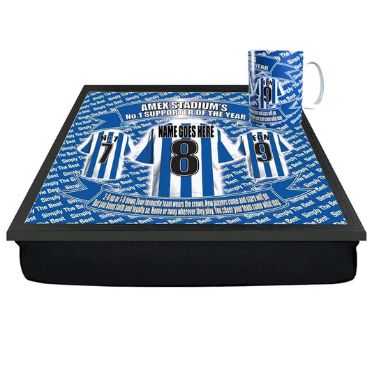 Brighton Football Club Personalised Shirt Lap Tray And Mug Gift Set