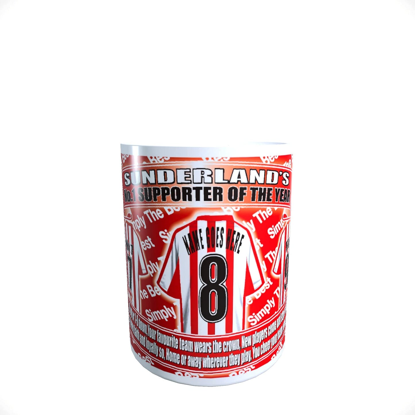 Sunderland Football Shirt Personalised Ceramic Money Box Gift