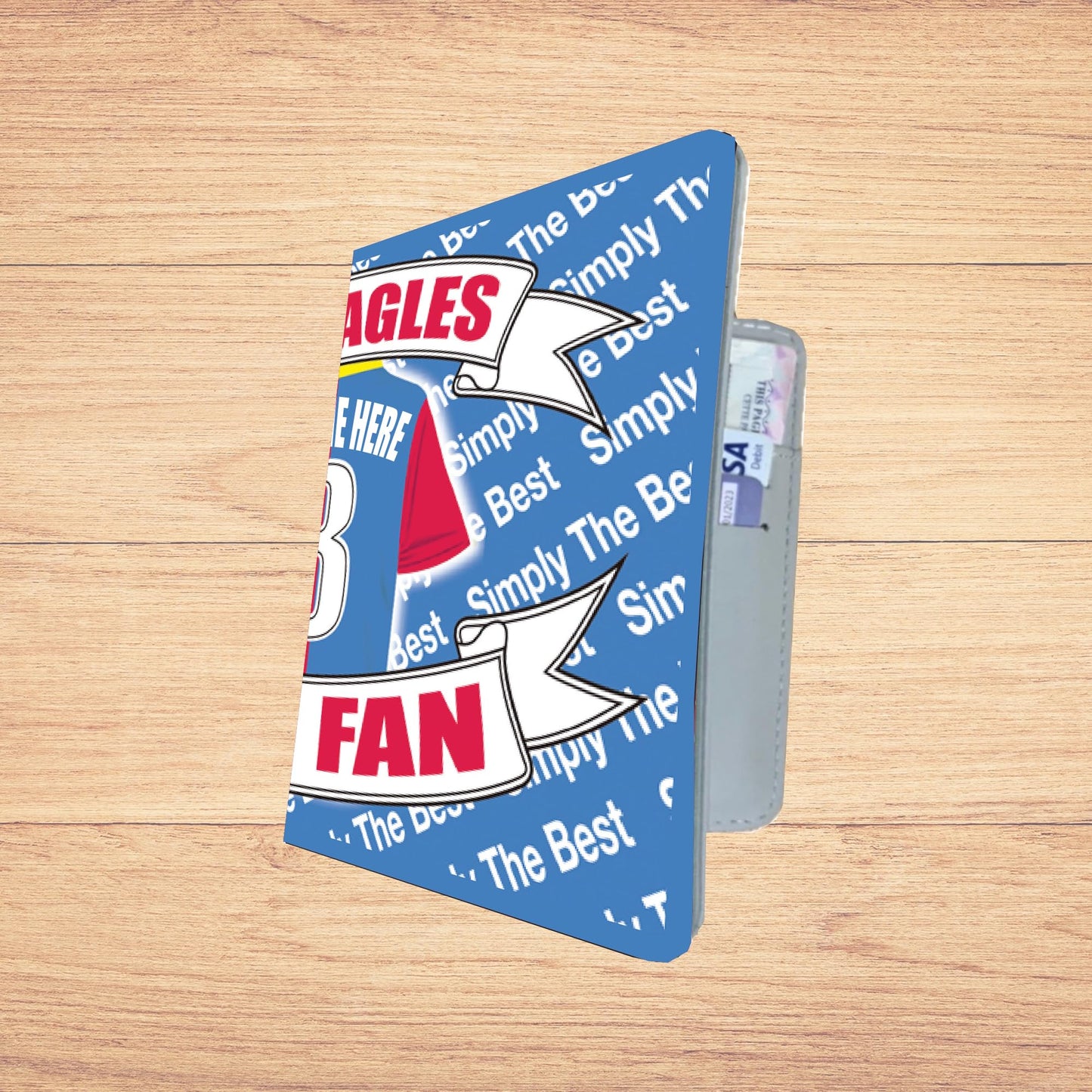 Crystal - The Glaziers Football Shirt Personalised Travel Passport Holder Case Gift Present