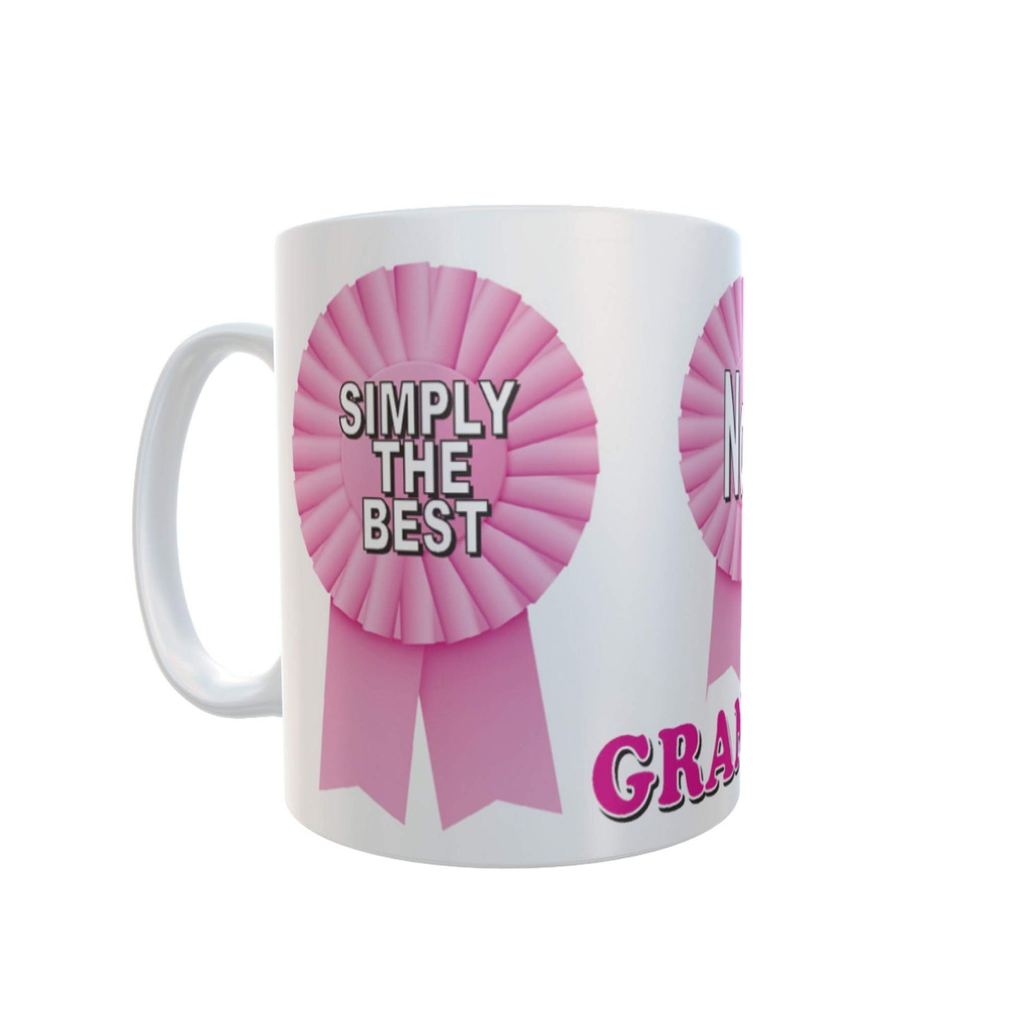 Simply The Best Grandma Ceramic Rosette Gift Mug