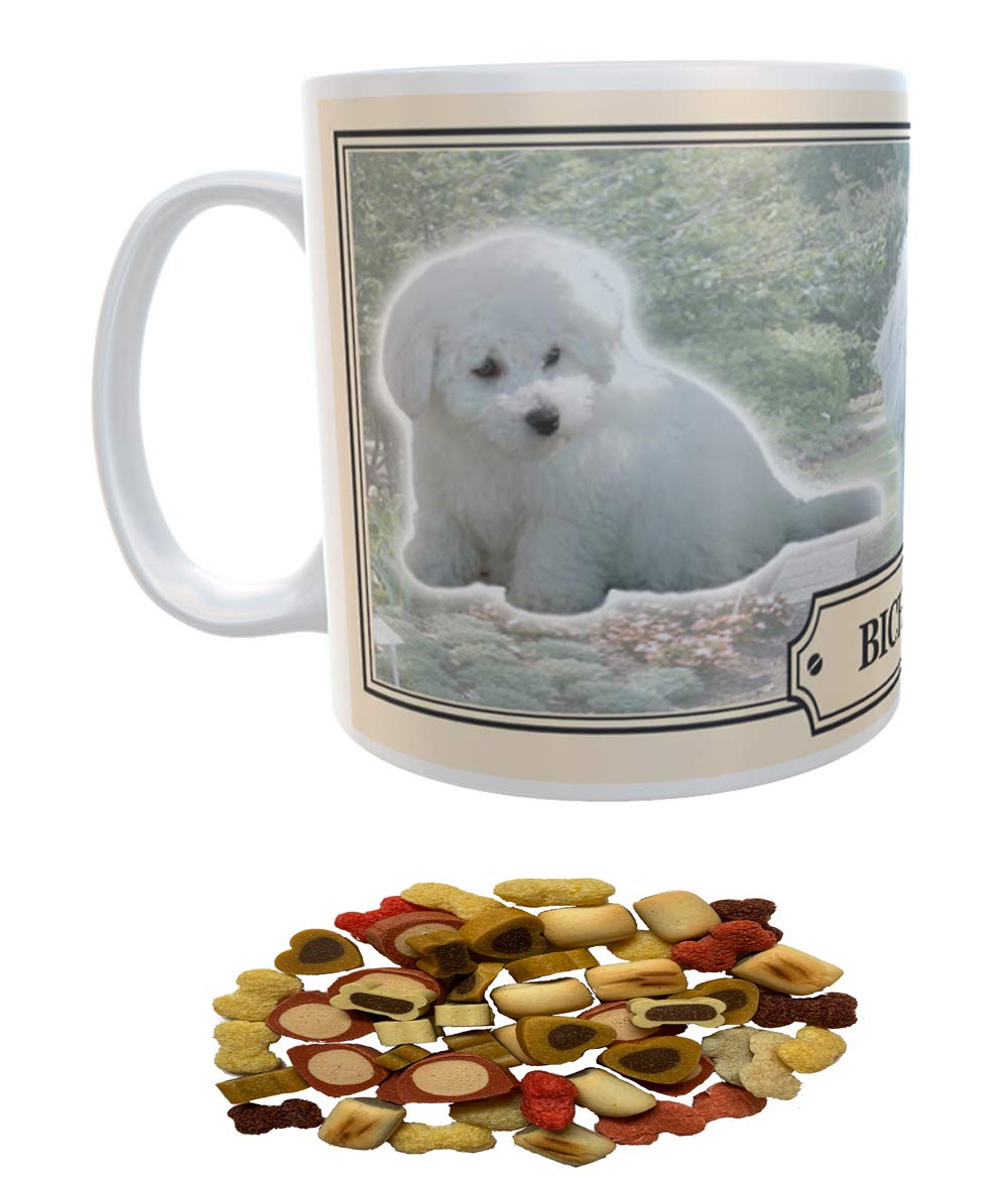 Bichon Frise Dog Breed Gift Mug with Treats