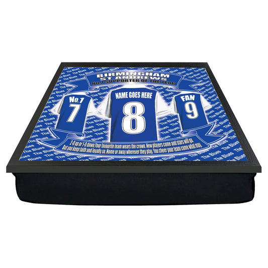 Birmingham Personalised Football Shirt Lap Tray - Free Personalisation - up to 12 Characters - Gift Present