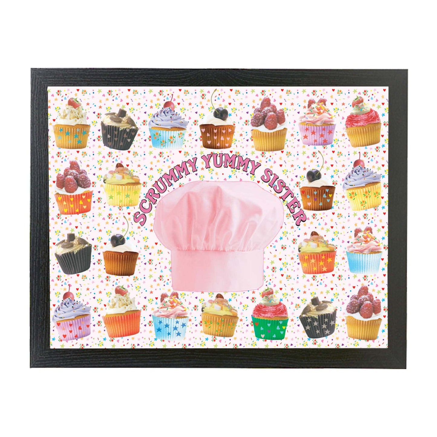 Scrummy Yummy Sister Cup Cake Lap Tray Gift