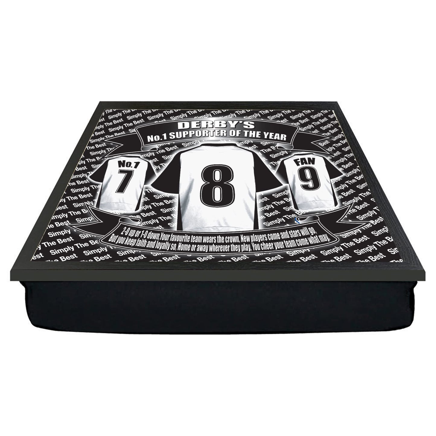 Derby Football Shirt Lap Tray Gift
