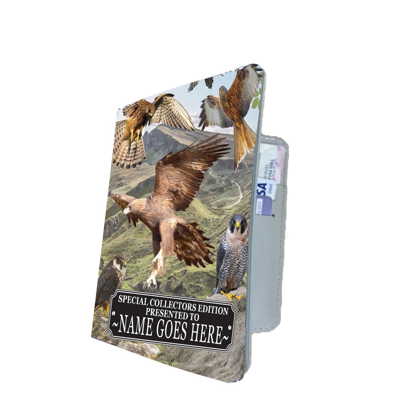 British Bird of Prey Personalised Passport Case Holder Gift