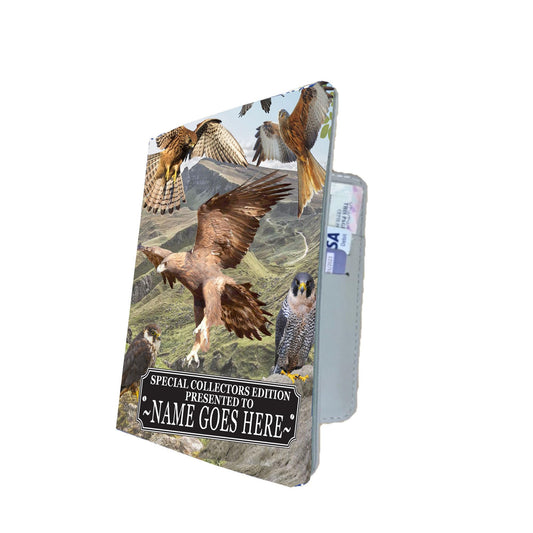 British Bird of Prey Personalised Passport Case Holder Gift