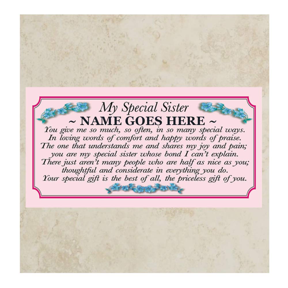 Personalised My Special Sister Poem Gift Mug