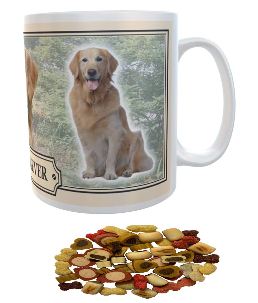 Golden Retriever Dog Breed Mug Gift with Dog Treats