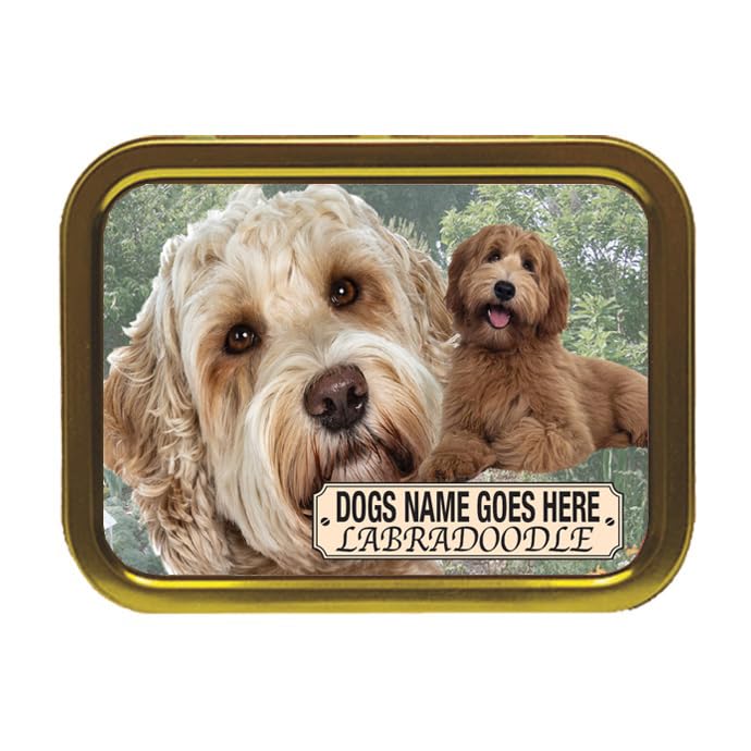 Labradoodle Dog Breed Personalised Tobacco Storage Tin & Products