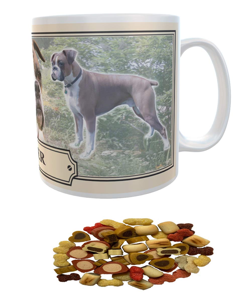 Boxer Dog Breed Gift Mug with Treats