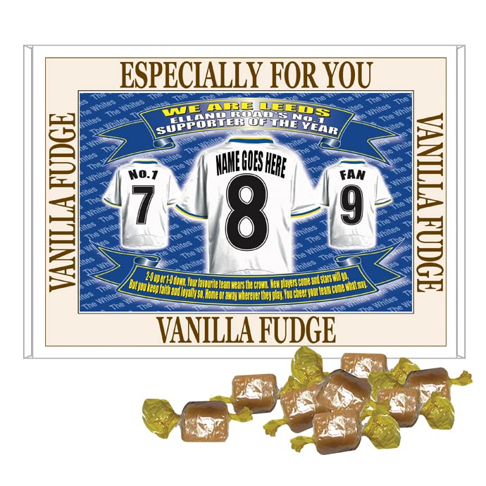 Leeds U Personalised Football Shirt Gift Boxed Sweets