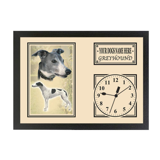 Greyhound Personalised Dog Breed Gift Clock