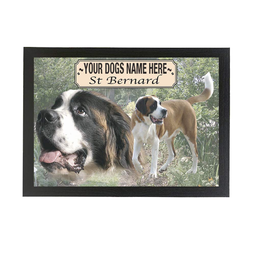 St Bernard Personalised Dog Breed Gift Lap Tray