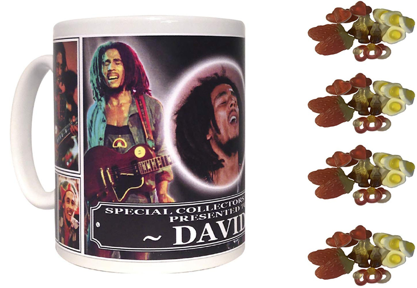Bob Marley Personalised Icon Gift Mug with Sweets