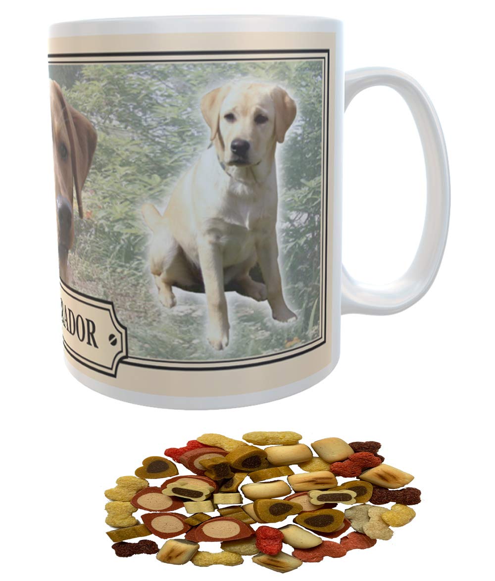 Golden Labrador Dog Breed Gift Mug with Treats