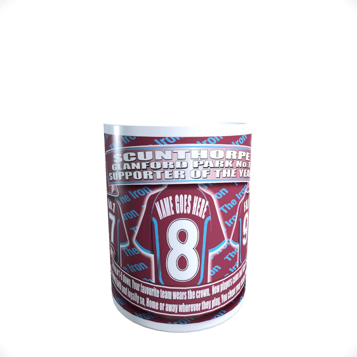 Scunthorpe Football Shirt Personalised Ceramic Money Box Gift