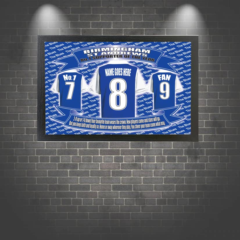 Birmingham Football Shirt Personalised Picture Gift