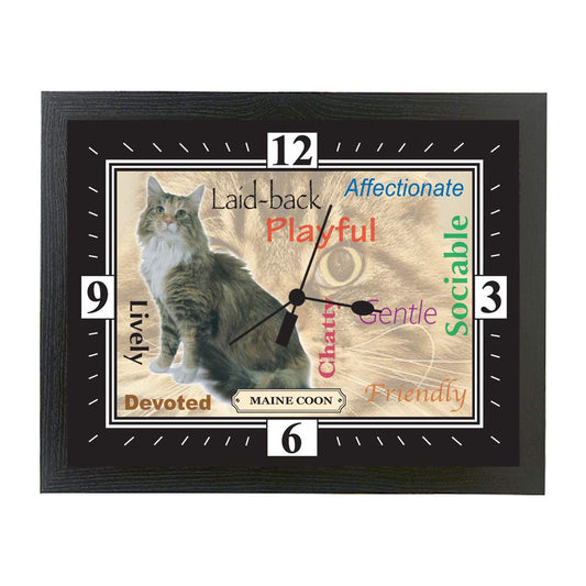 Maine Coon Cat Breed Gift Clock