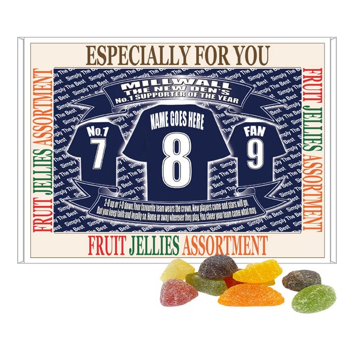 Millwall Football Shirt Personalised Gift Boxed Sweets Variety