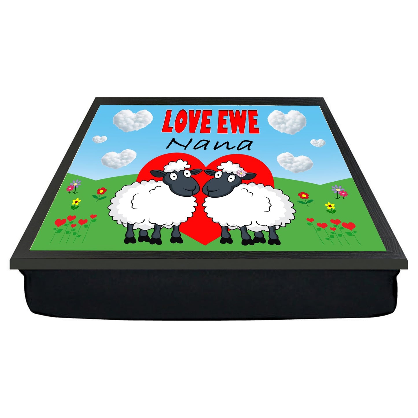 Love Ewe Nana Male and Female Cute Sheep Cushioned Lap Tray Gift Present