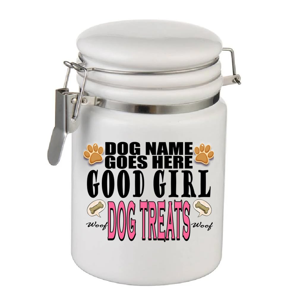 Good Dog Girl Personalised Pets Treat Storage Jar Gift