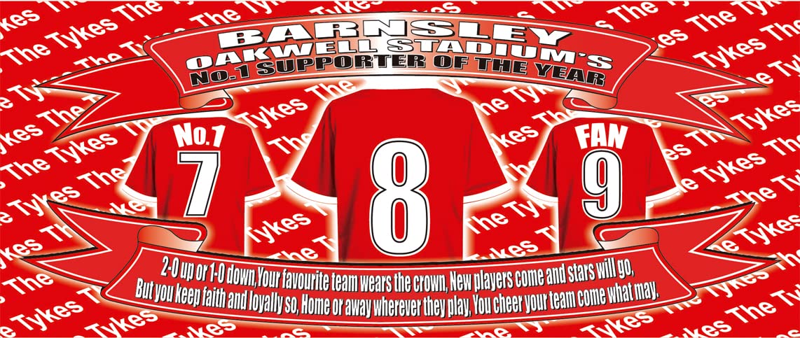 Barnsley Football Team Shirt Mug Gift with Chocolate Footballs