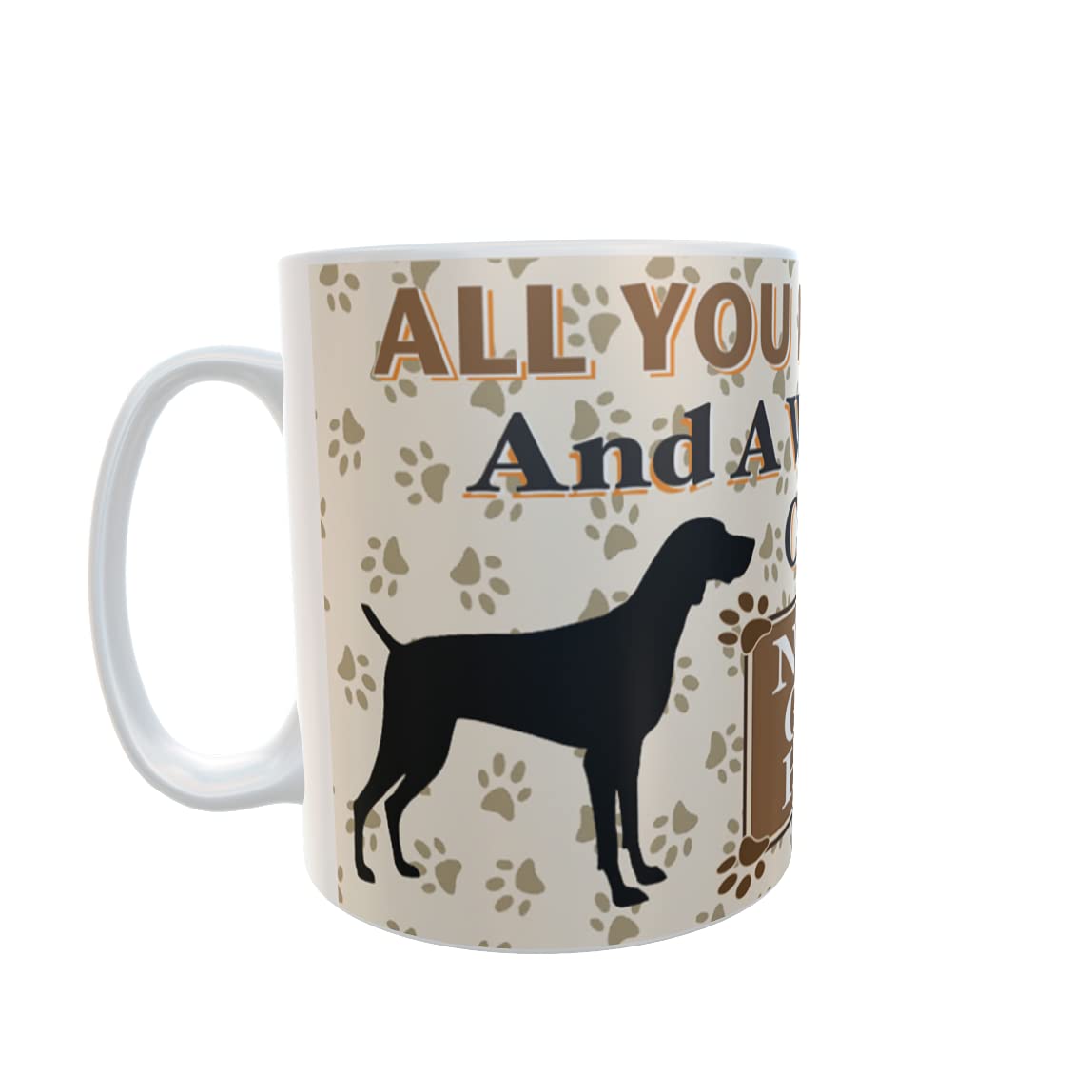 All You Need is Love and a Weimaraner Dog Personalised Mug Gift