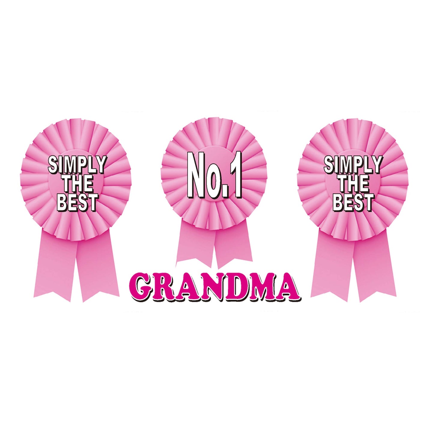 Simply The Best Grandma Ceramic Rosette Gift Mug