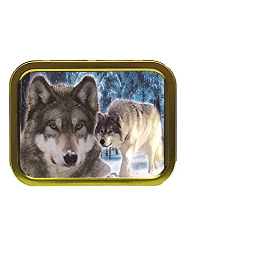 Prowling Wild Wolves Tobacco Tin & Products Gift