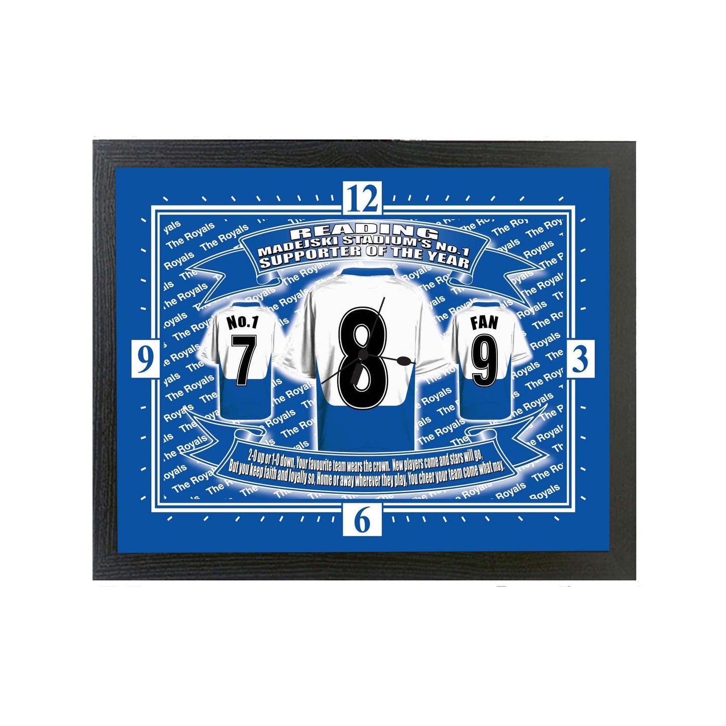 Reading Football Shirt Clock Gift Present