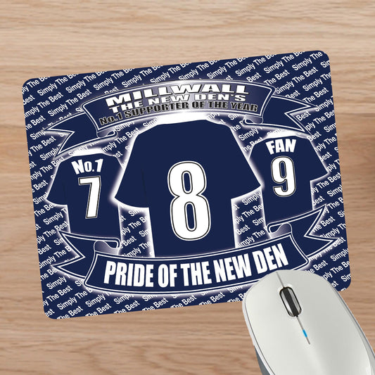 Millwall Football Shirt Mouse Mat Gift