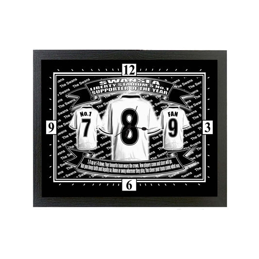 Swansea Football Shirt Clock Gift Present