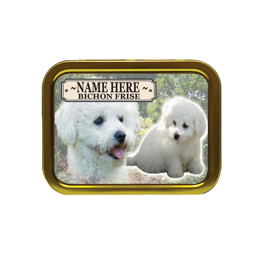 Bichon Frise Dog Breed Personalised Tobacco Storage Tin & Products